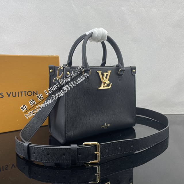 LV路易威登2023专柜新款M22311 M23637女款手提包Lock & Go手袋小号托特包 ydh5296